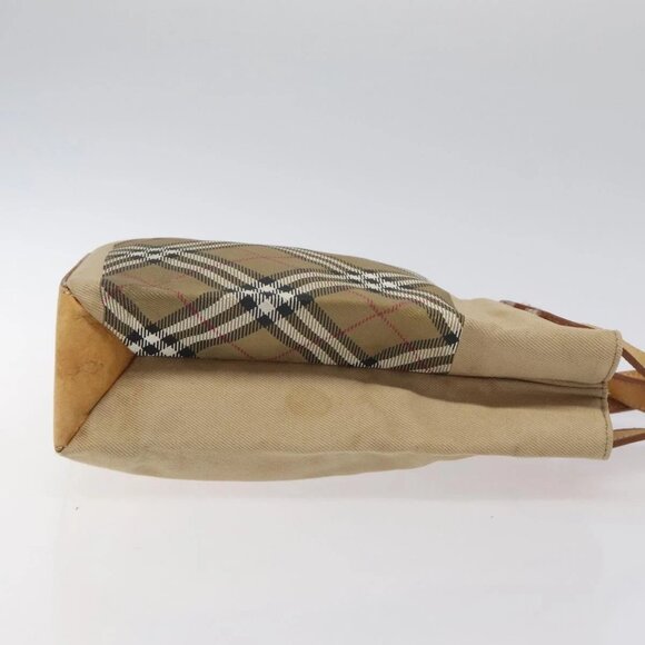 Burberrys Nova Check Blue Label Hand Bag Canvas Brown Auth ti2966 - Picture 6 of 16